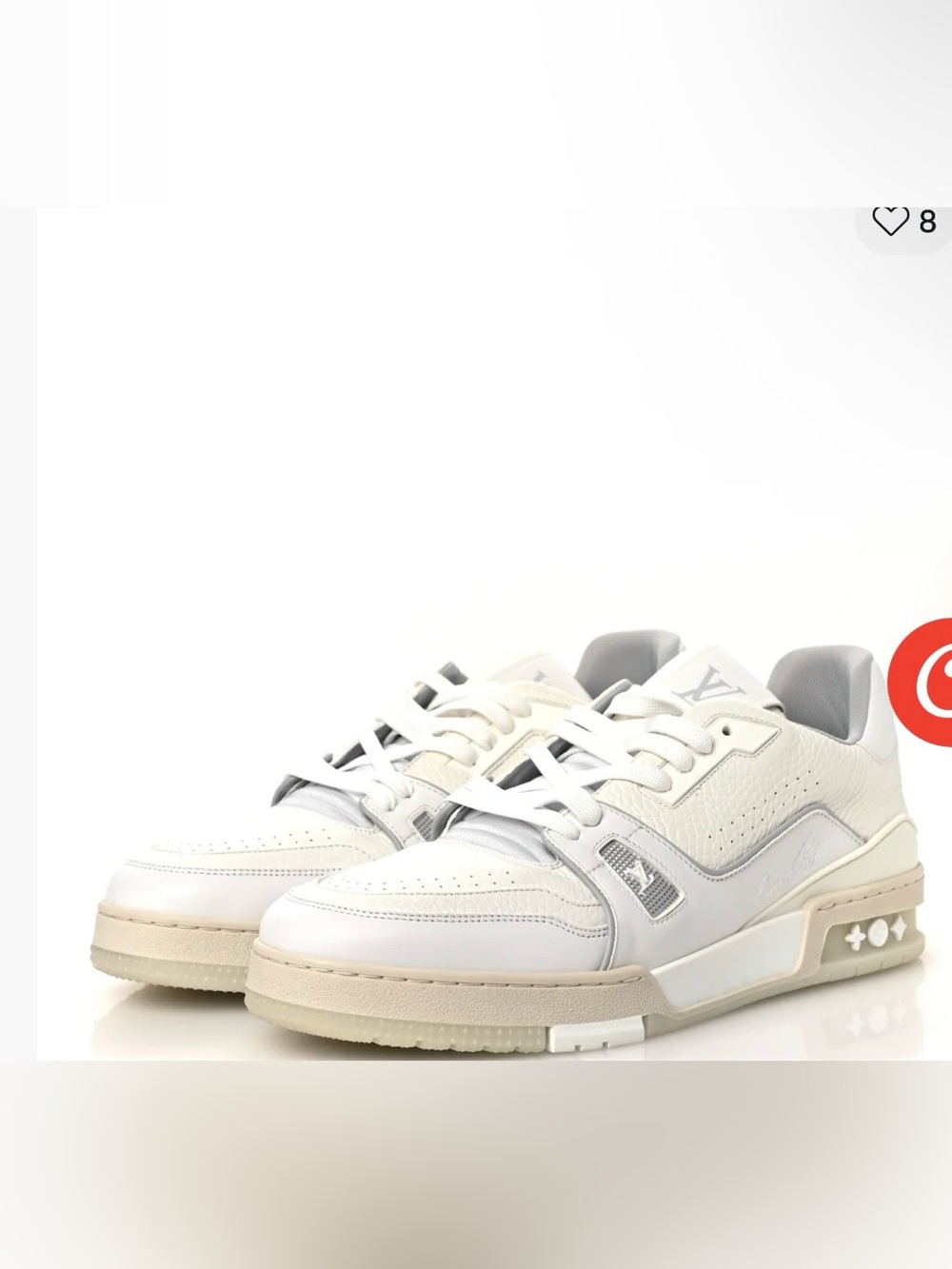 Louis Vuitton Triple White Mens Trainer Sneakers US 12